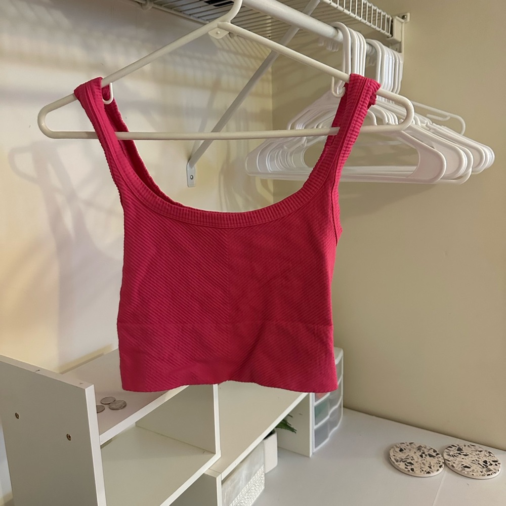 Rock n Rags Pink Ribbed Tank Top